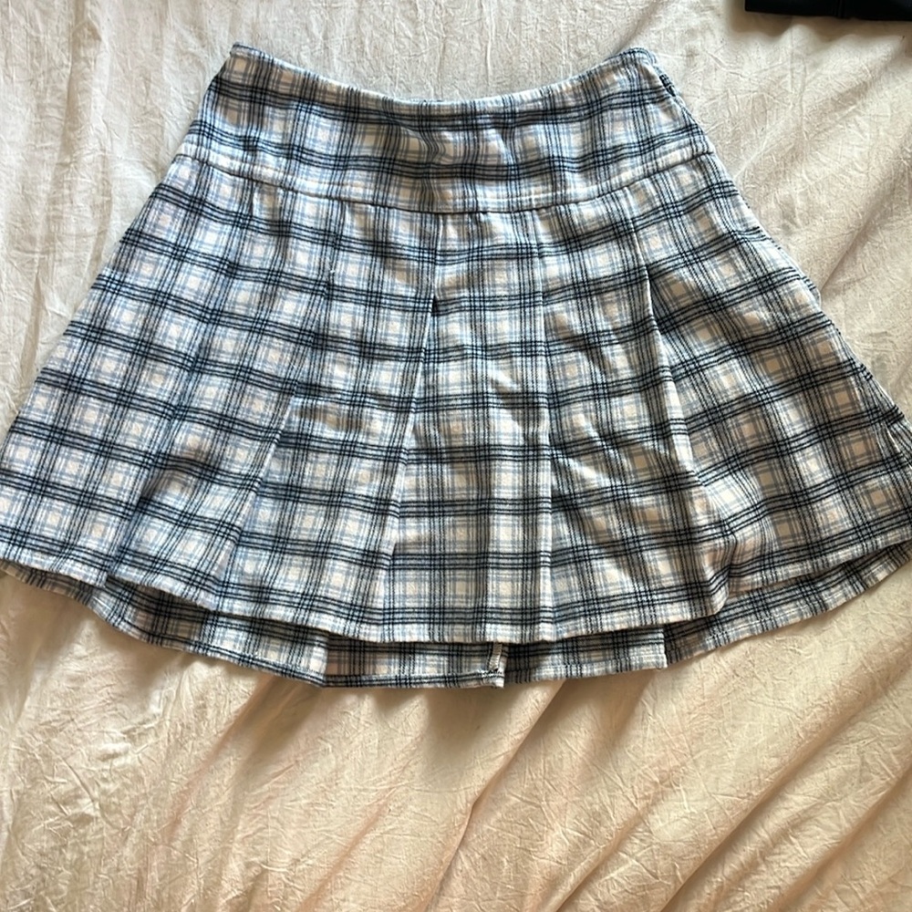 Blue Plaid Hollister Mini Skirt